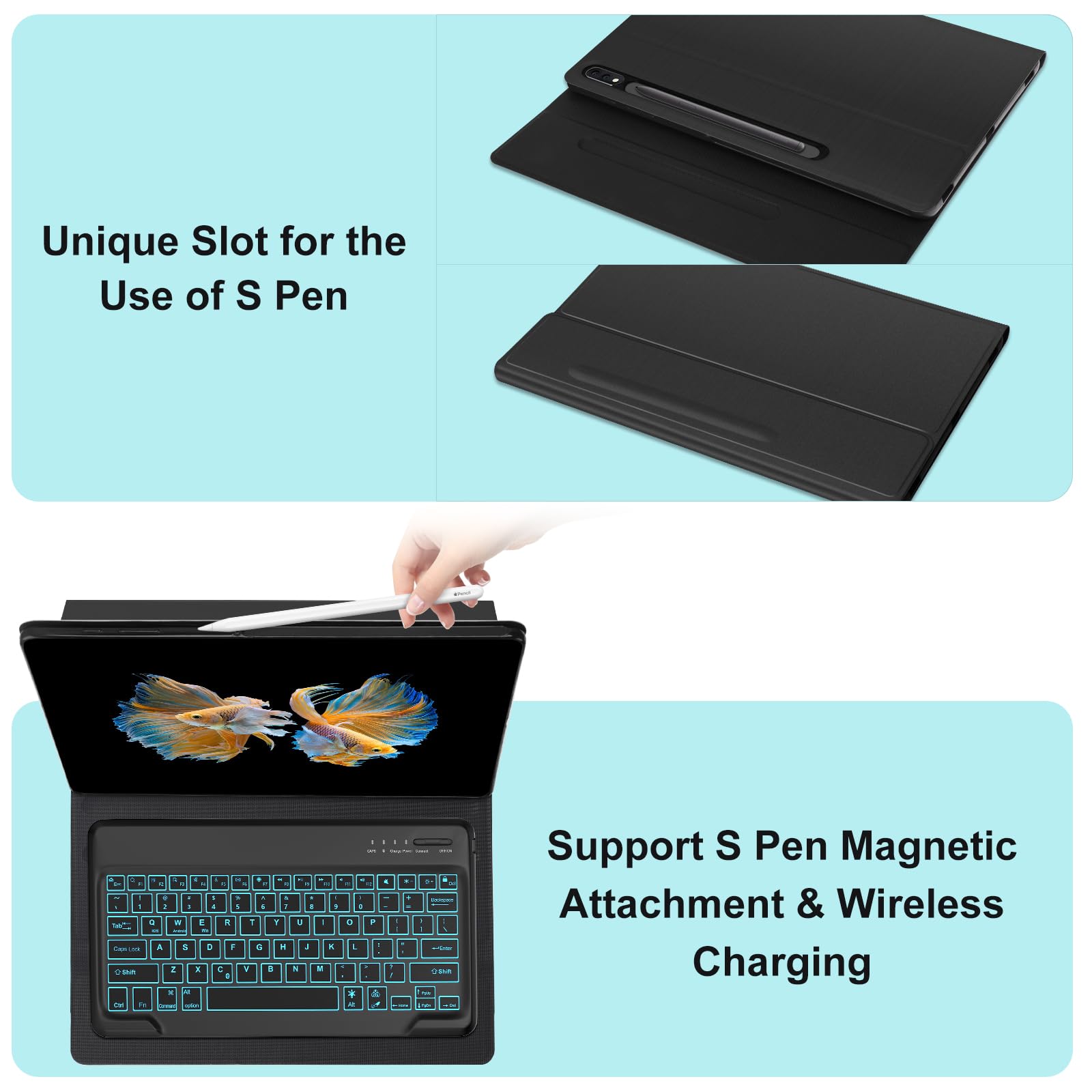 Amazon.com: Galaxy Tab S10 Ultra/S9 Ultra/S8 Ultra Keyboard Case